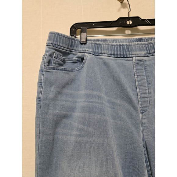 J Jill Womens Elastic Waist Jeans Size XL Wide Leg Pull On Blue - Picture 2 of 6
